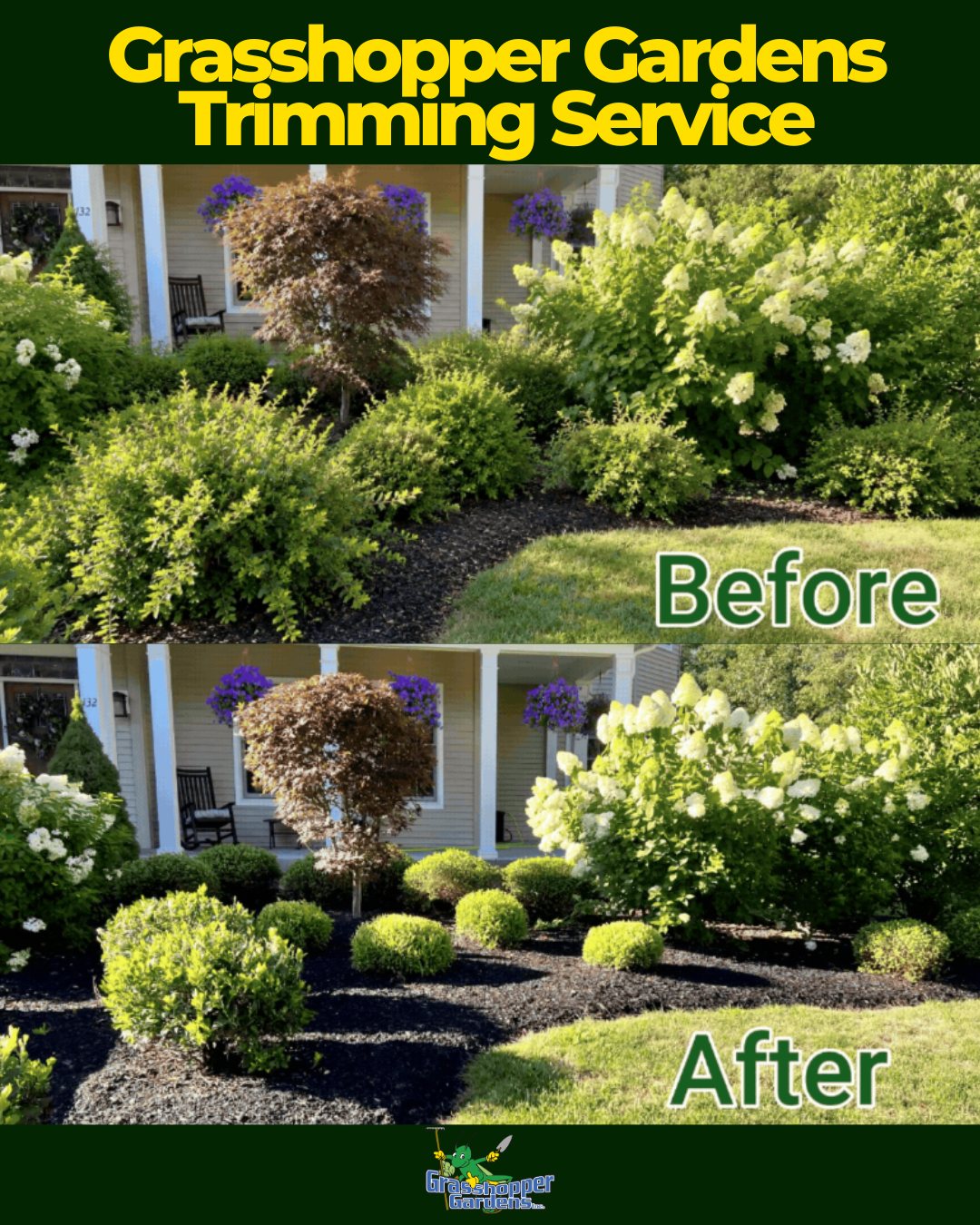 🍂 Fall is the time to give your landscape a little attention before winter arrives.
Professional trimming can help clean up overgrown shrubs and plants, improve airflow, reduce overcrowding, and prepare your landscape for the colder months ahead.
And because every plant is different, knowing what to trim, when to trim it, and how much to take back matters. 🌿✂️
Let the Grasshopper team handle the work now so your landscape is ready to look its best when spring returns.
📞 Ready to schedule your fall trimming? Give us a call at 518-793-9623.
www.grasshoppergardens.com