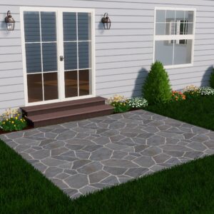 Rectangular Irregular Bluestone Patios